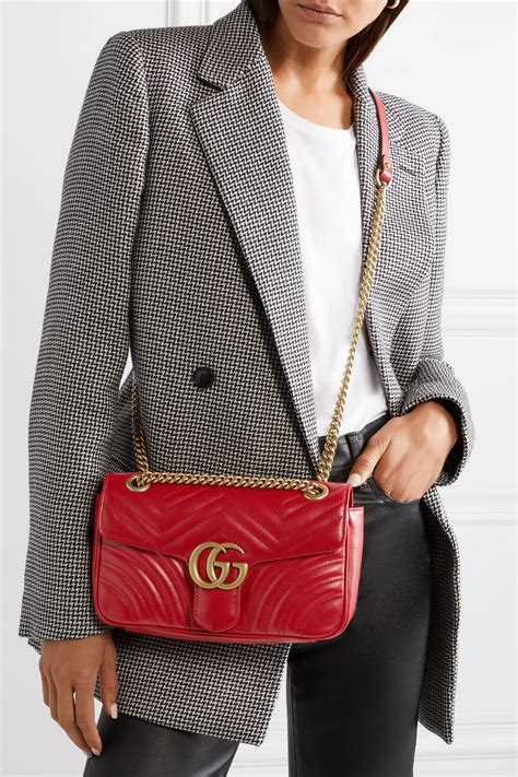 gucci red marmot small shoulder bag|authentic Gucci Marmont small bag.